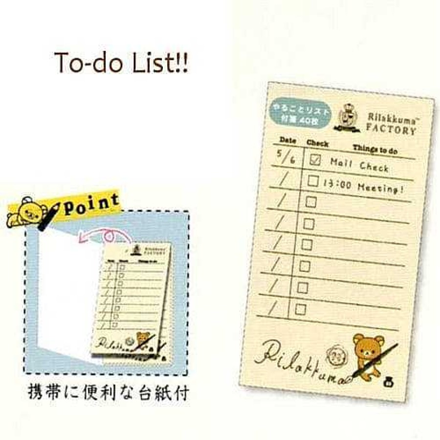 Stationery Kawaii Import | San-X Rilakkuma Factory Things To Do List