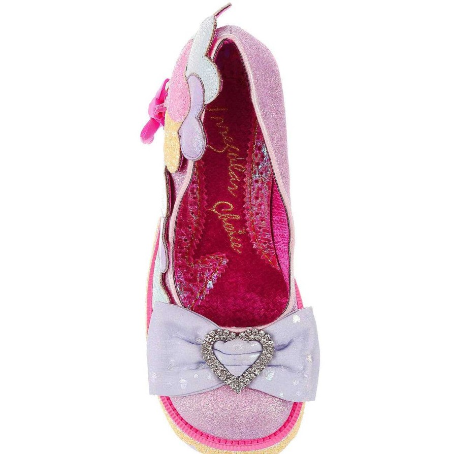 Styles Irregular Choice Irregular Choice | Irregular Choice Balloons And Cake Lilac Platform Heels