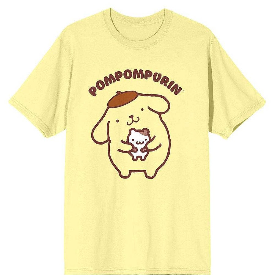 Styles BioWorld Sanrio Apparel | Pompompuring And Muffin Yellow Tee Unisex