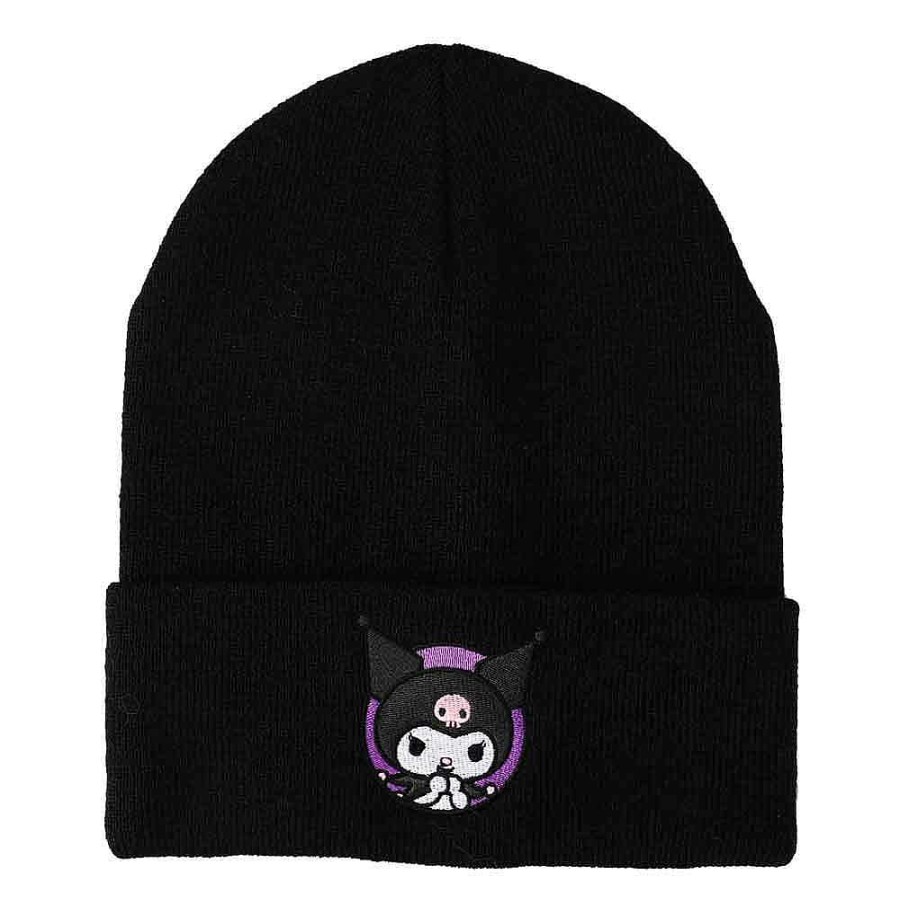 Styles BioWorld Sanrio Apparel | Kuromi Embroidered Cuff Beanie Adult Size