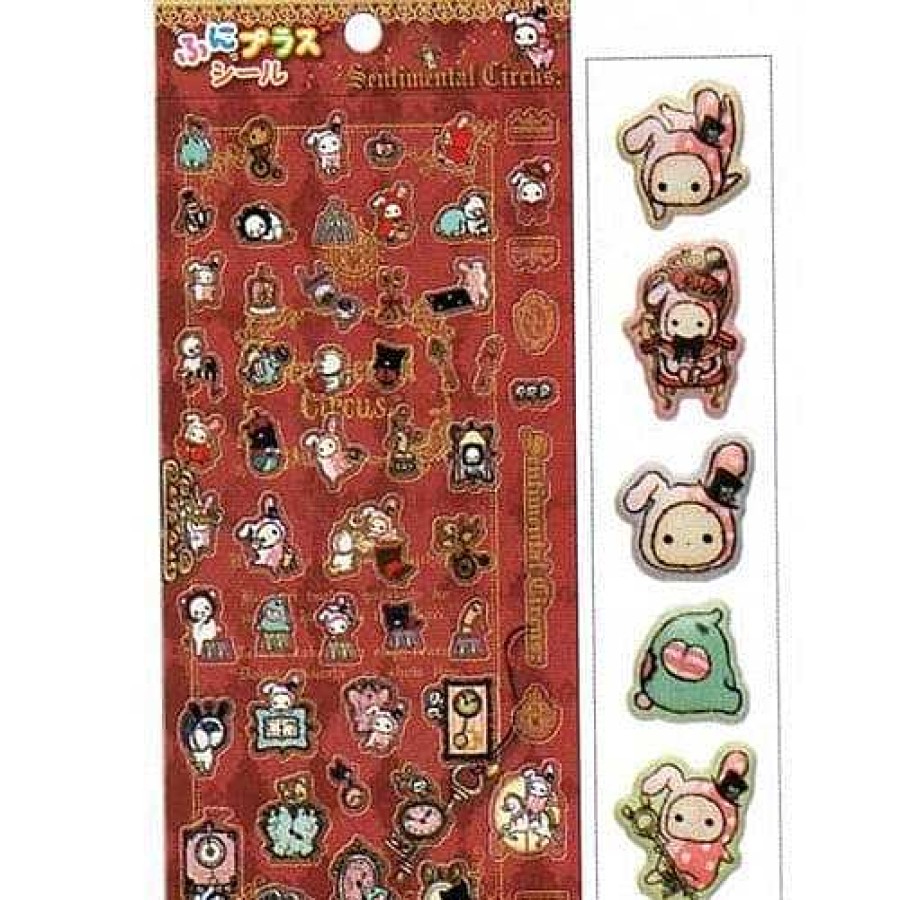 Stationery Kawaii Import San-X Stickers & Washi | San-X Sentimental Circus 2-Sheet Sticker Set