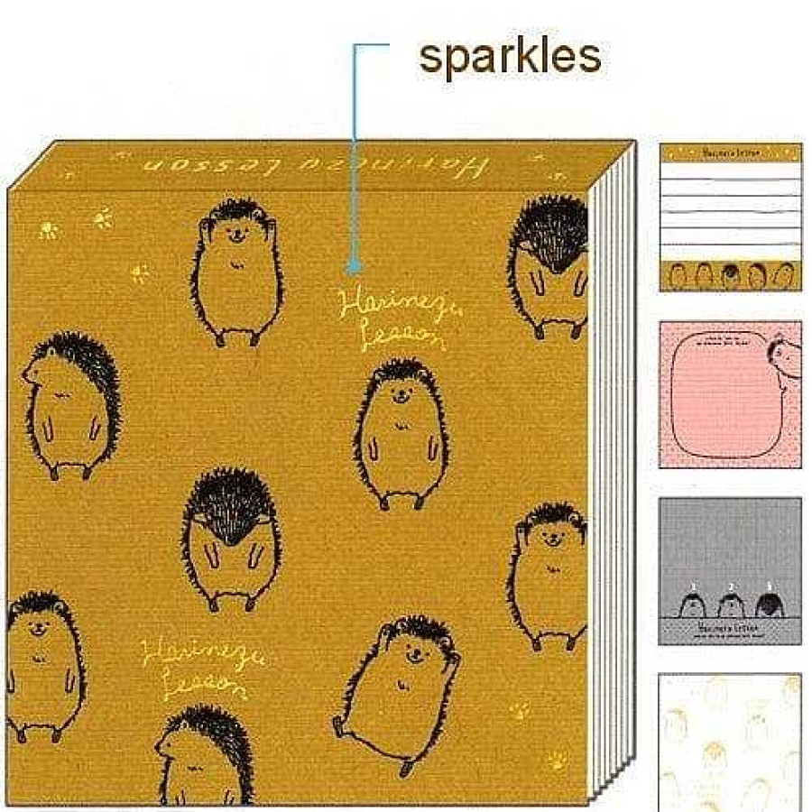 Stationery Kawaii Import Memos | Q-Lia Hedgehog Harinezu Lesson Cube Memo