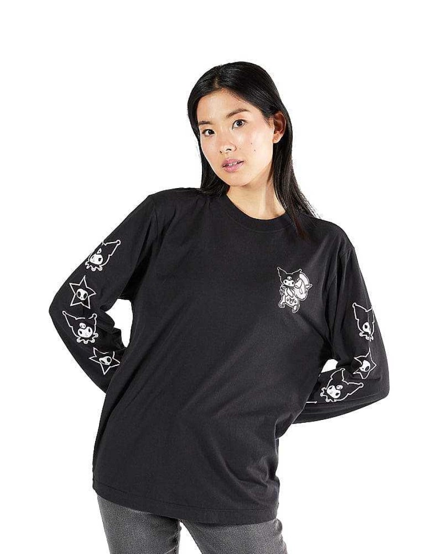 Styles TKDK Sanrio Apparel | Tokidoki Toki Kuromi Long Sleeve Black Shirt