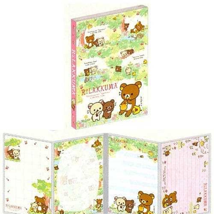 Stationery Kawaii Import Memos | San-X Rilakkuma Relax Bear Memo: Kogumachan & The Honey Forest (B)