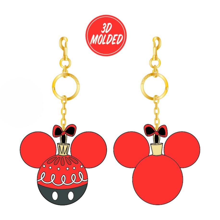 Styles Loungefly | Loungefly Disney Mickey Ornament 3D Molded Keychain