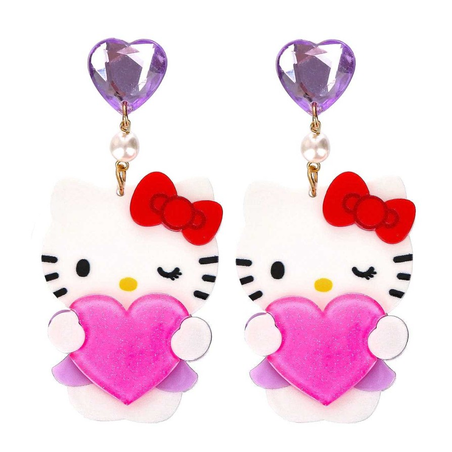 Styles Irregular Choice Irregular Choice | Hello Kitty Kitty Love Earrings