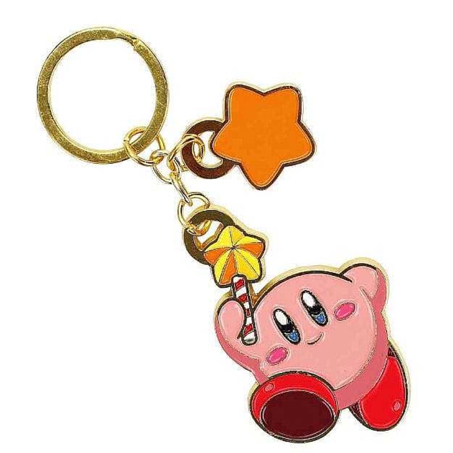 Styles BioWorld Keychains & Lanyards | Kirby & Warp Star Enamel Charm Keychain