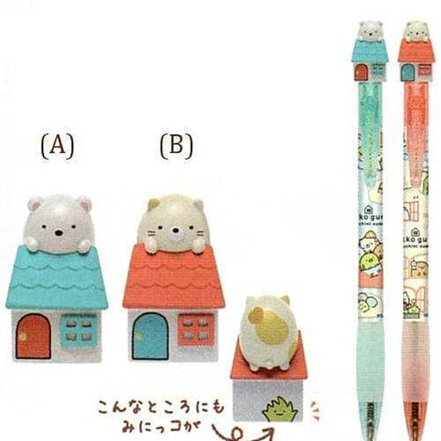 Stationery Kawaii Import Pens | San-X Sumikko Gurashi "Things In The Corner" Our Dream Home Mechanical Pens With Mascots