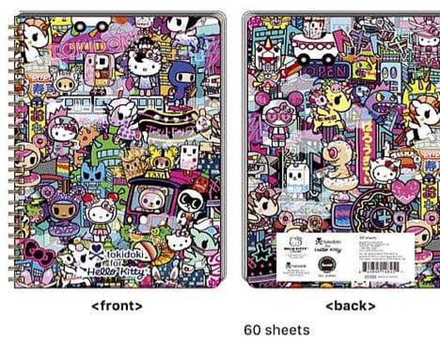 Stationery Weactive Spiral Notebooks | Tokidoki X Hello Kitty Midnight Metropolis Spiral Notebook