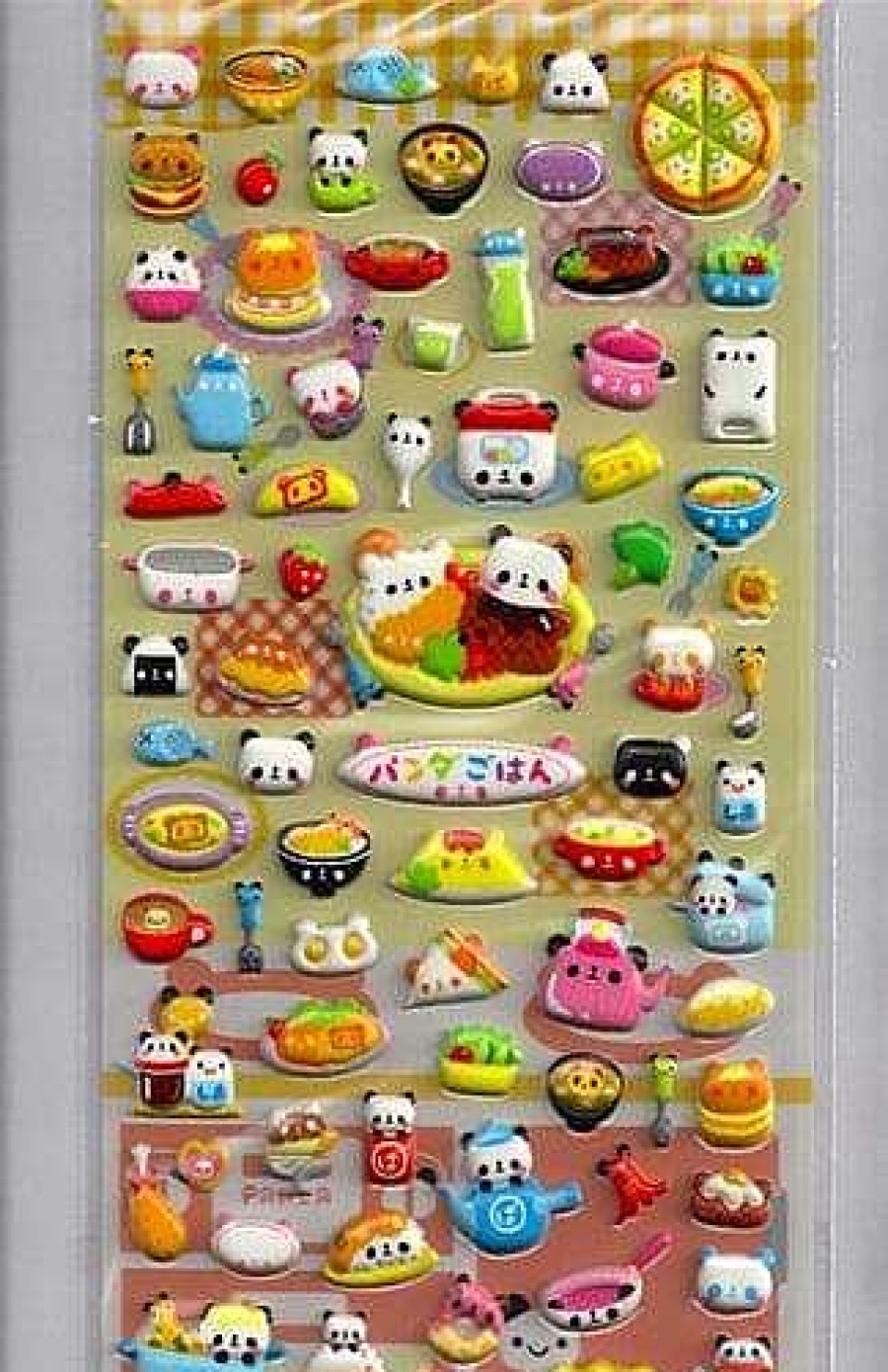 Stationery Kawaii Import Japanese Stickers | Kamio Panda Cafe Spongy Marshmallow Stickers