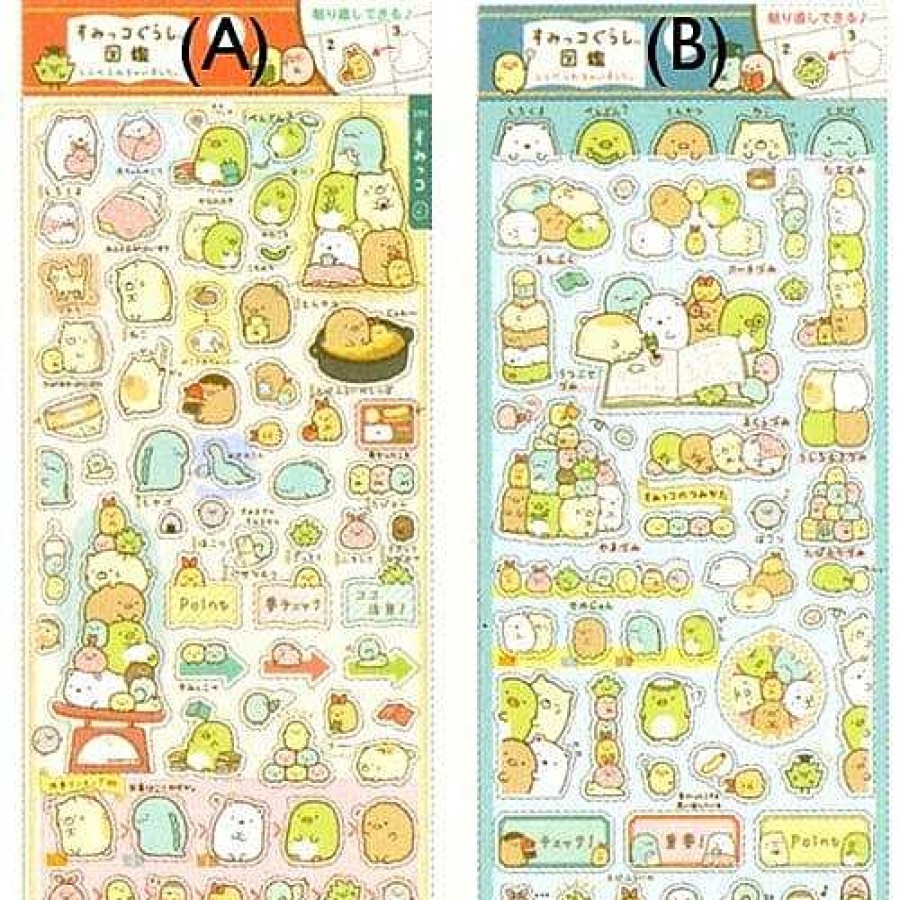 Stationery Kawaii Import San-X Stickers & Washi | San-X Sumikko Gurashi "Things In The Corner" Plastic Stickers