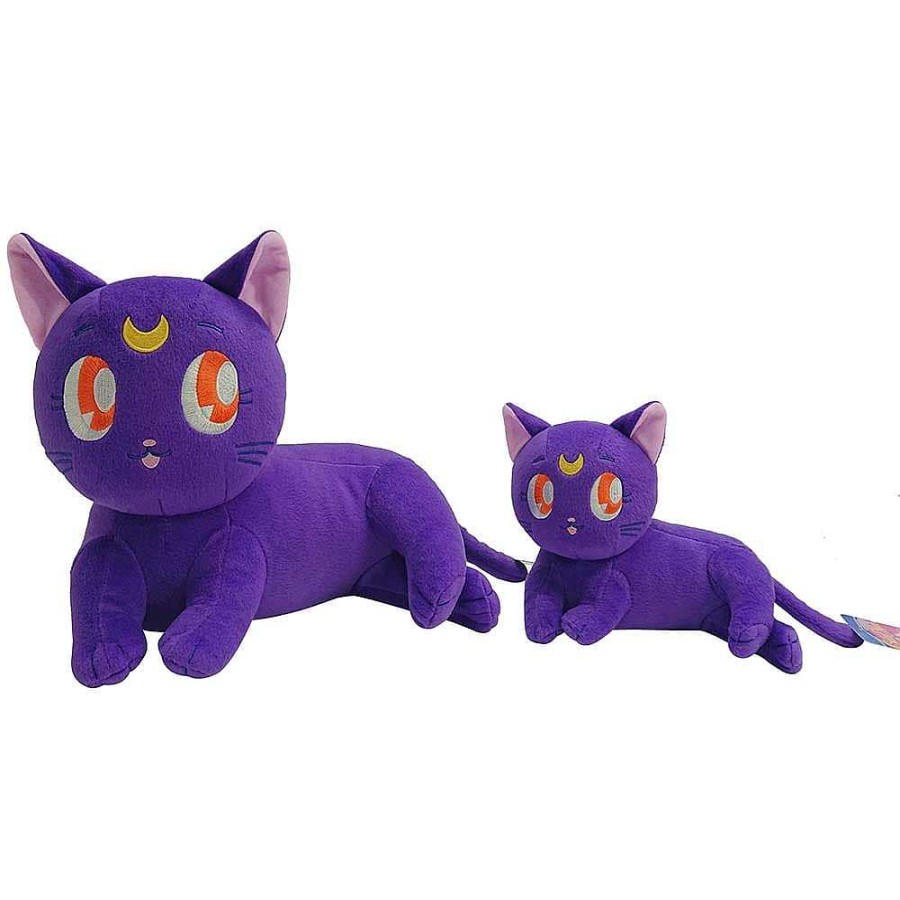 Plush Clever Idiots | Sailor Moon Luna Cat Plushies Laying Down