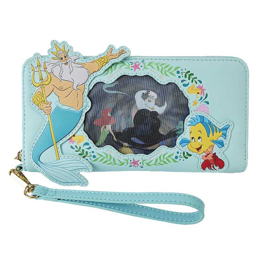 Styles Loungefly | Loungefly Disney The Little Mermaid Ariel Princess Lenticular Zip Around Wallet