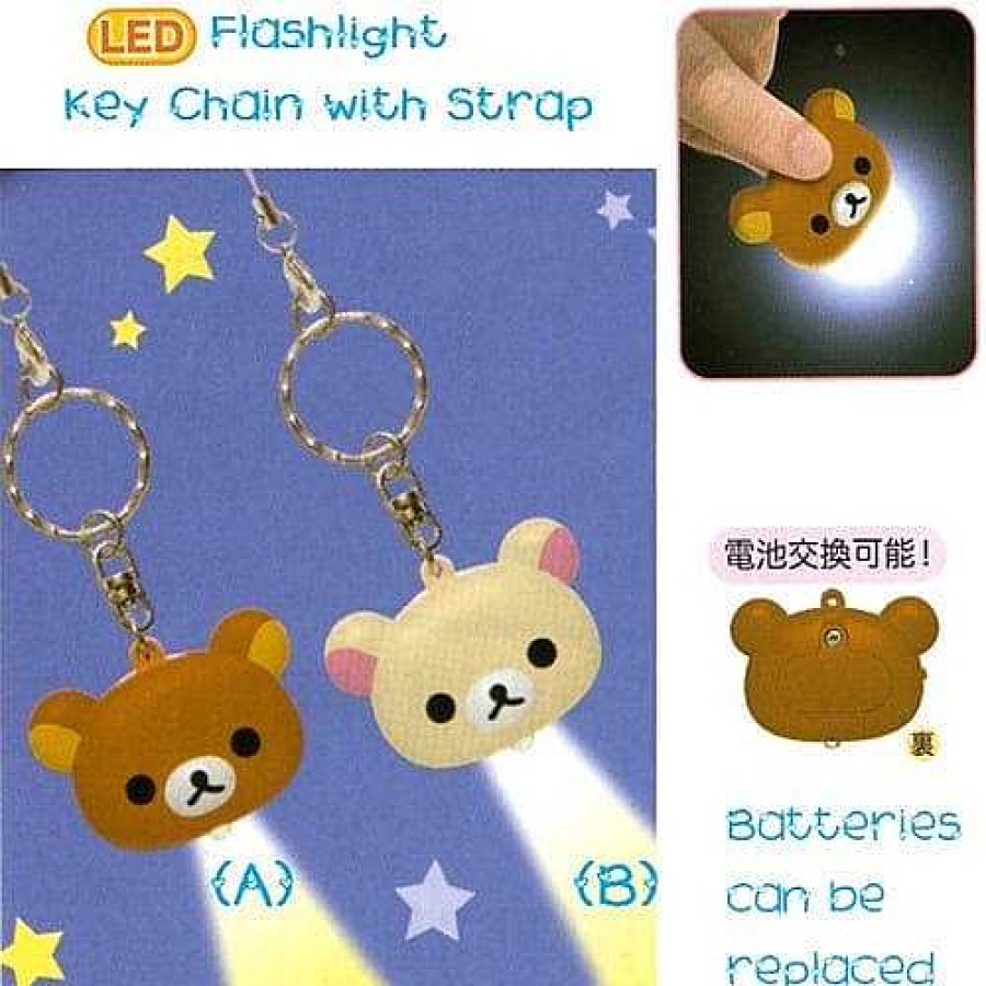 Styles Kawaii Import Keychains & Lanyards | San-X Rilakkuma Led Light Key Chains