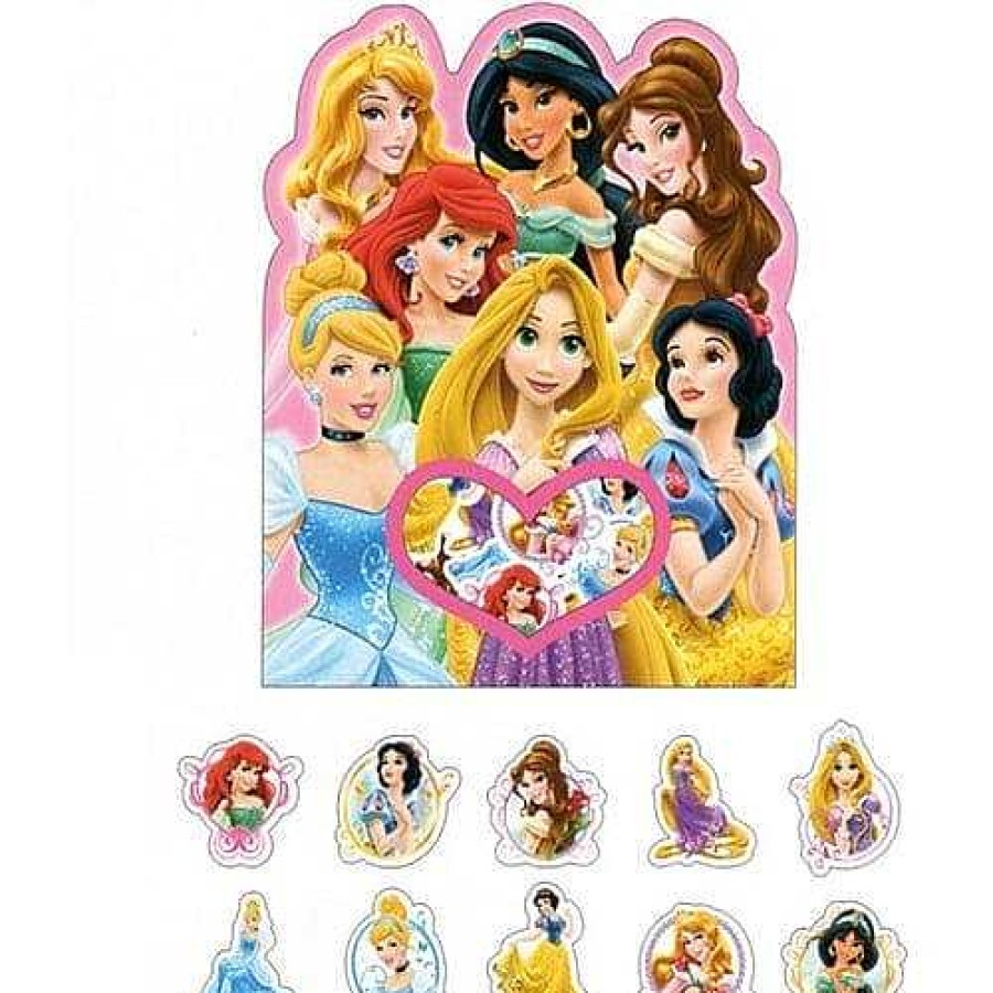 Stationery Kawaii Import Sticker Flakes | Disney Japan Disney Princess 60-Piece Sticker Sack