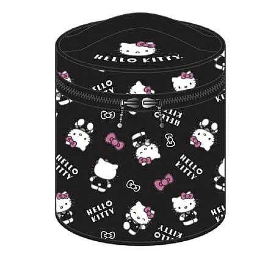 Styles Weactive Makeup Pouches | Hello Kitty Chic Black Cosmetic Train Case