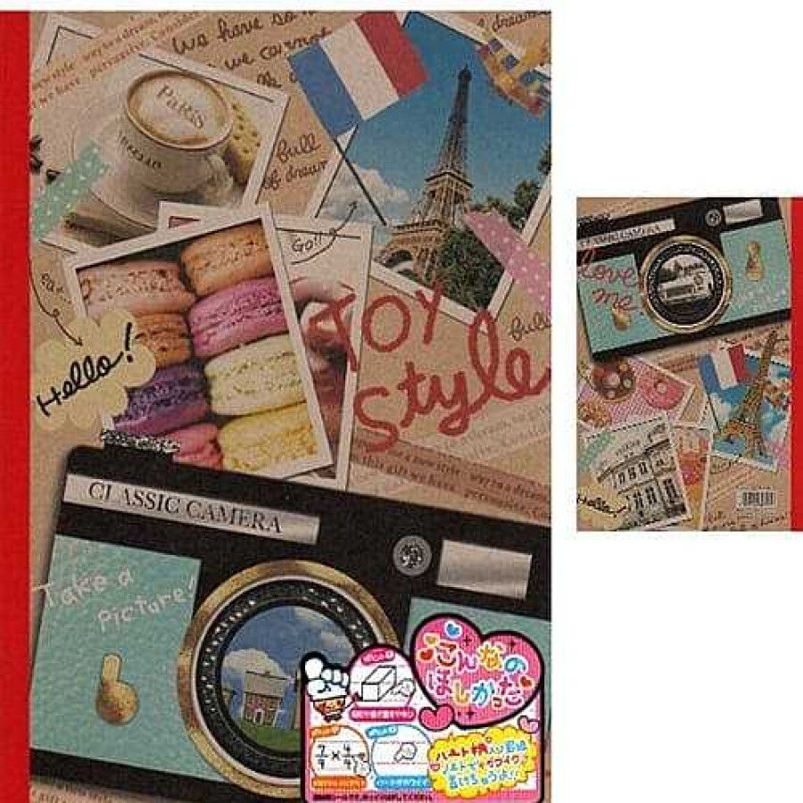 Stationery Kawaii Import Lined Notebooks | Crux Classic Camera Toy Style B5 Ruled Notebook