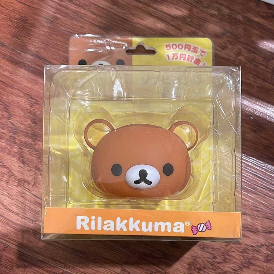 Homegoods Kawaii Import | San-X Rilakkuma Relax Bear 3.1" Small Pvc Money Bank