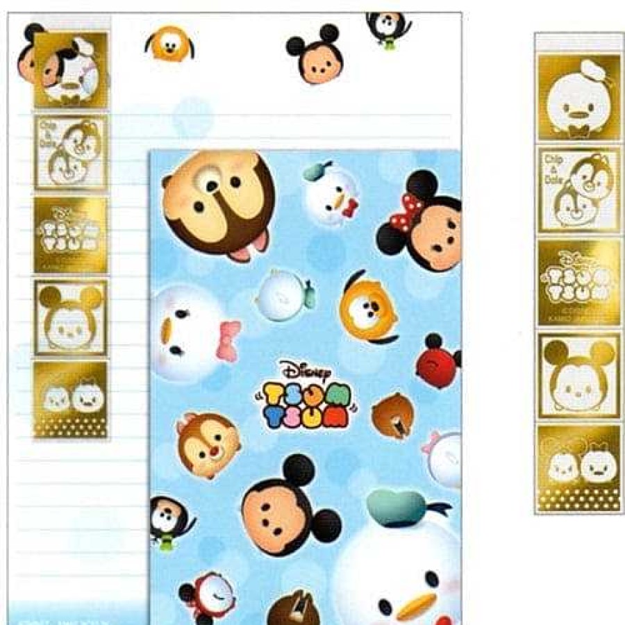 Stationery Kawaii Import Letter Sets | Disney Japan Tsum Tsum Letter Set: Blue