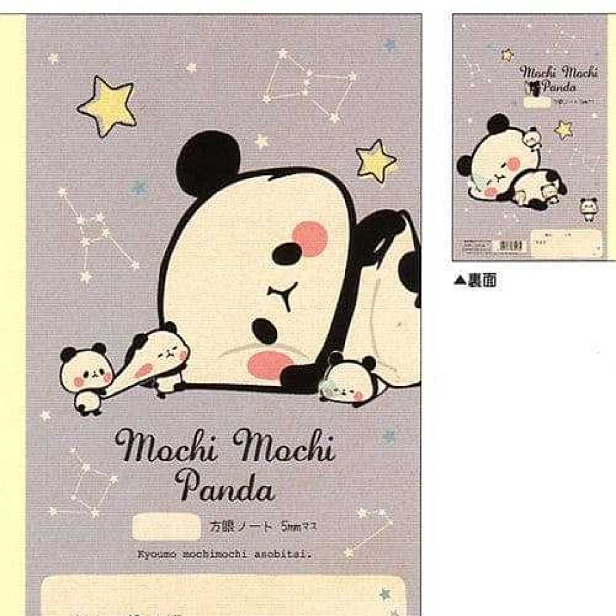 Stationery Kawaii Import Kanji Notebooks | Kamio Mochi Mochi Panda B5 Kanji Graph Notebook