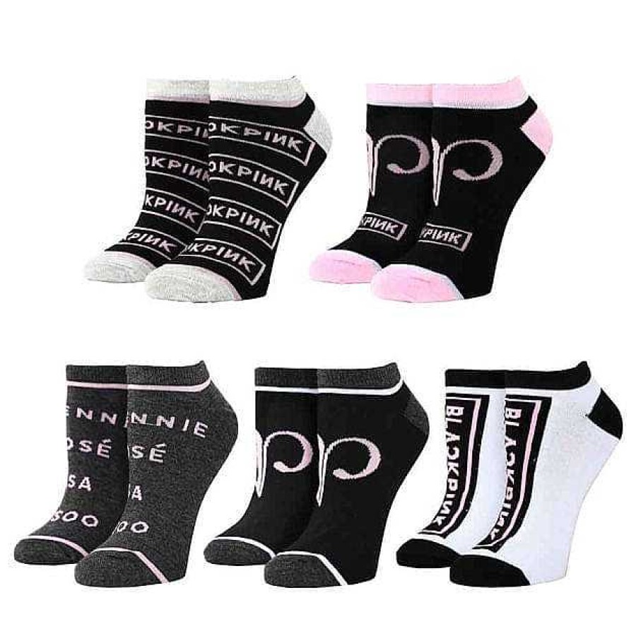 K-Pop BioWorld | Blackpink Ankle Socks Mixed Logo 5-Pair Set