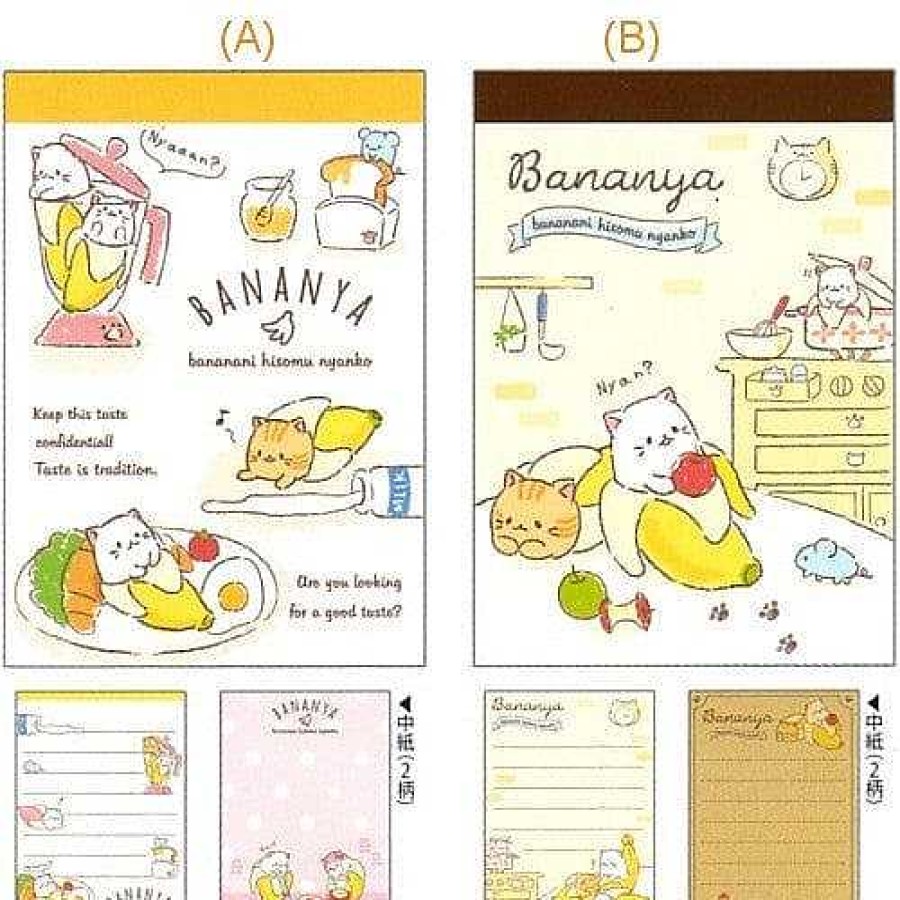 Stationery Kawaii Import Memos | Bananya Kitties Small Memo Pad