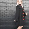 Styles ACDC Rag Acdc Rag | Acdc Rag Flashy China Button Long Sleeve Black Dress