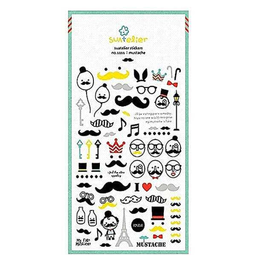 Stationery BeeCrazee Japanese Stickers | Mustache Stickers