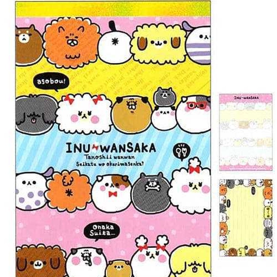 Stationery Kawaii Import Memos | Q-Lia Inu Wansaka Puppies Memo Pad