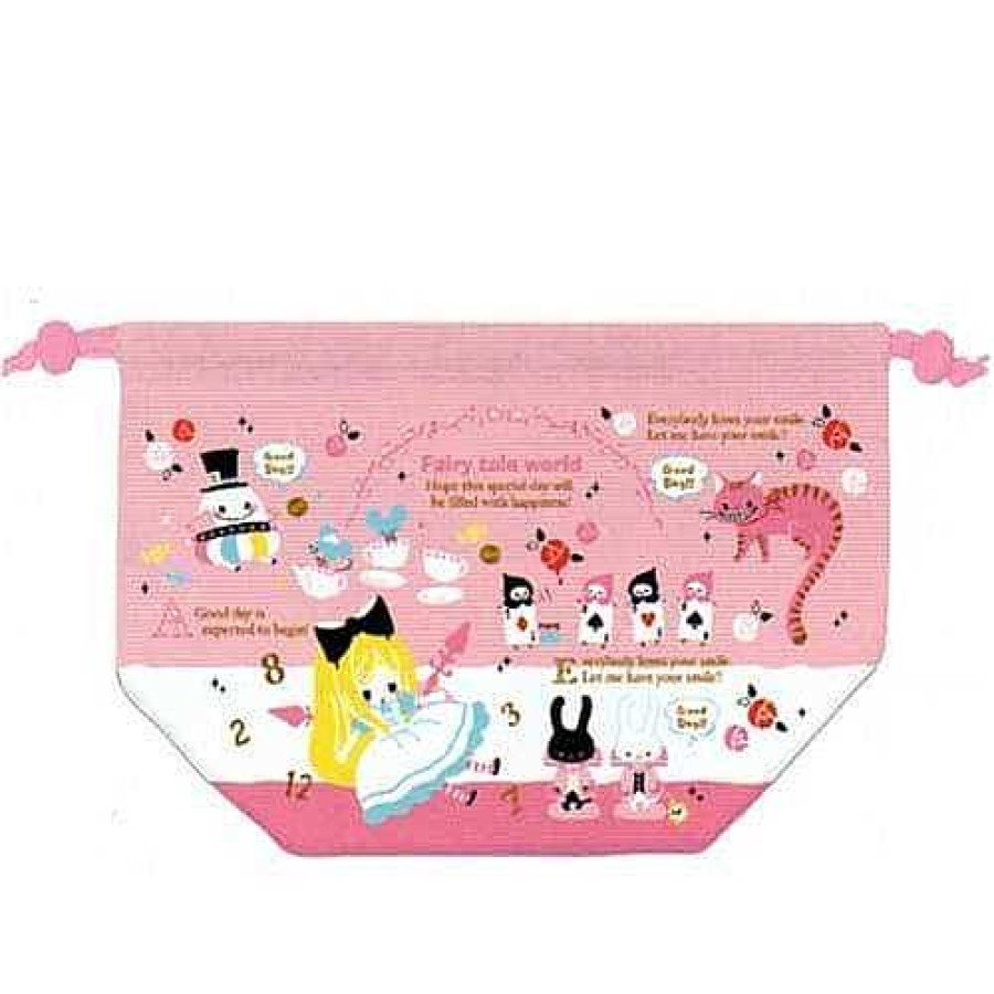 Homegoods Kawaii Import | Kamio Fairy Tale World Alice In Wonderland Bento Box Pouch