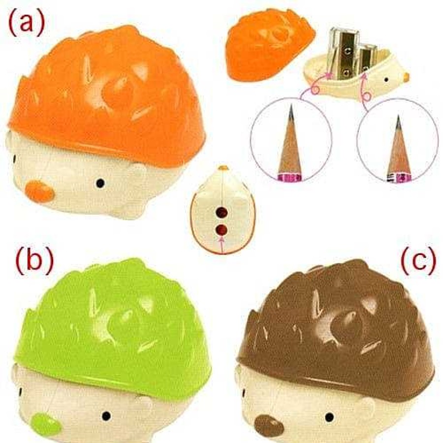 Stationery Kawaii Import | Kamio Hedgehog Double Pencil Sharpener