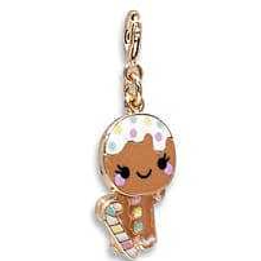 Styles Charm It Charm It! | Gold Swivel Gingerbread Man Charm