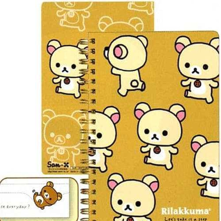 Stationery Kawaii Import Spiral Notebooks | San-X Rilakkuma Everyday B6 Hard Cover Spiral Notebook: Little Bear