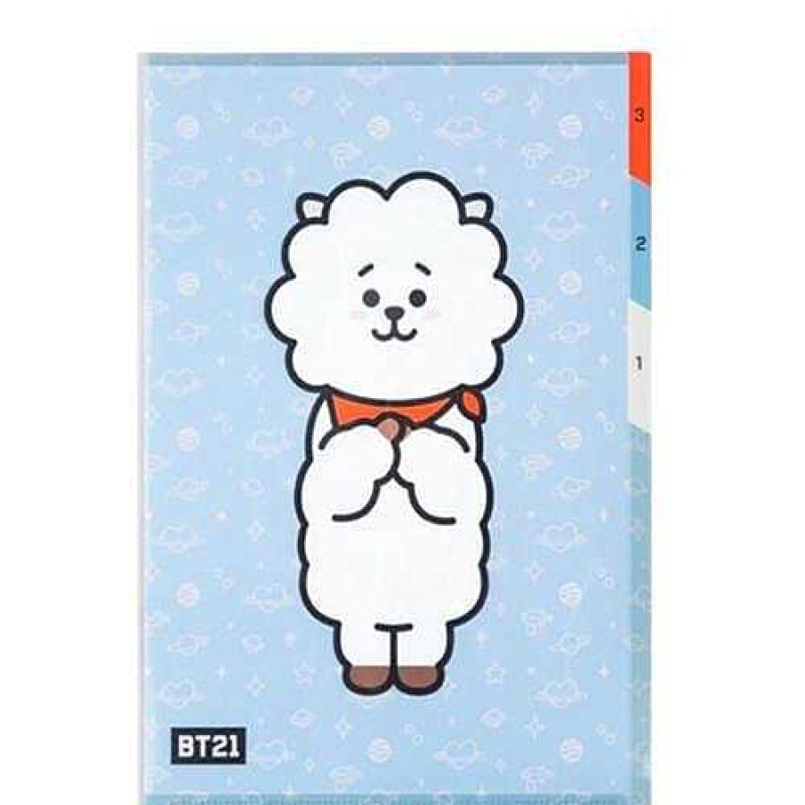 Stationery BeeCrazee | Bt21 Plastic Index Folders: Tata, Rj, Cooky, Chimmy