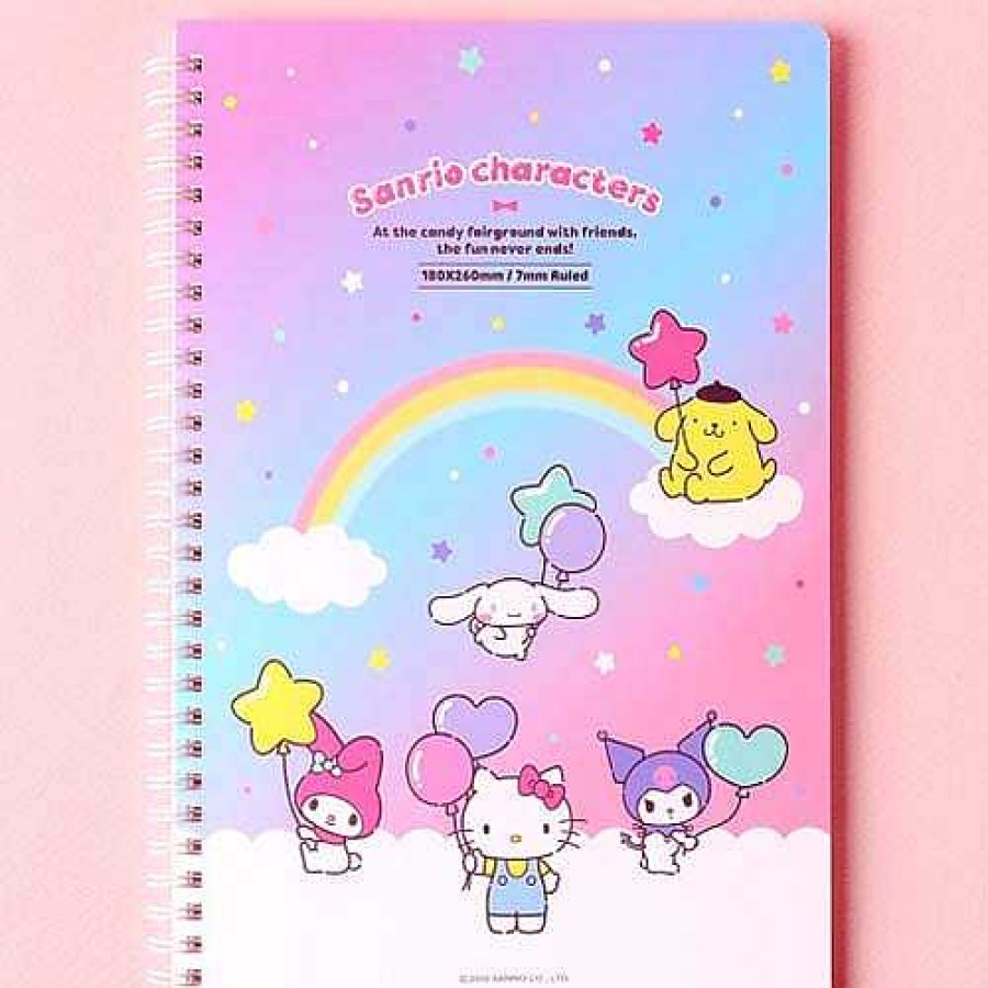 Stationery BeeCrazee Spiral Notebooks | Sanrio Friends Spiral Notebooks: Hello Kitty, My Melody, Kuromi, Pompompurin, Cinnamoroll