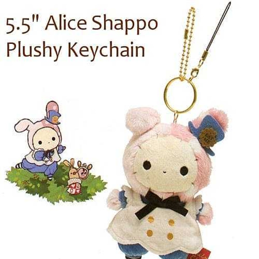 Styles Kawaii Import Bag Charms | San-X Sentimental Circus Alice 5.5" Shappo As Alice Plushie Keychain With Accessory Strap