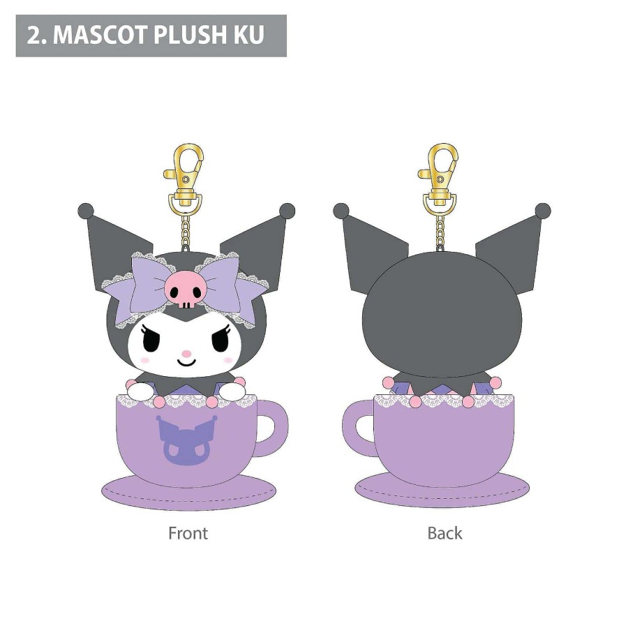 Styles Enesco Bag Charms | Kuromi Cafe Plush Mascot Keychain