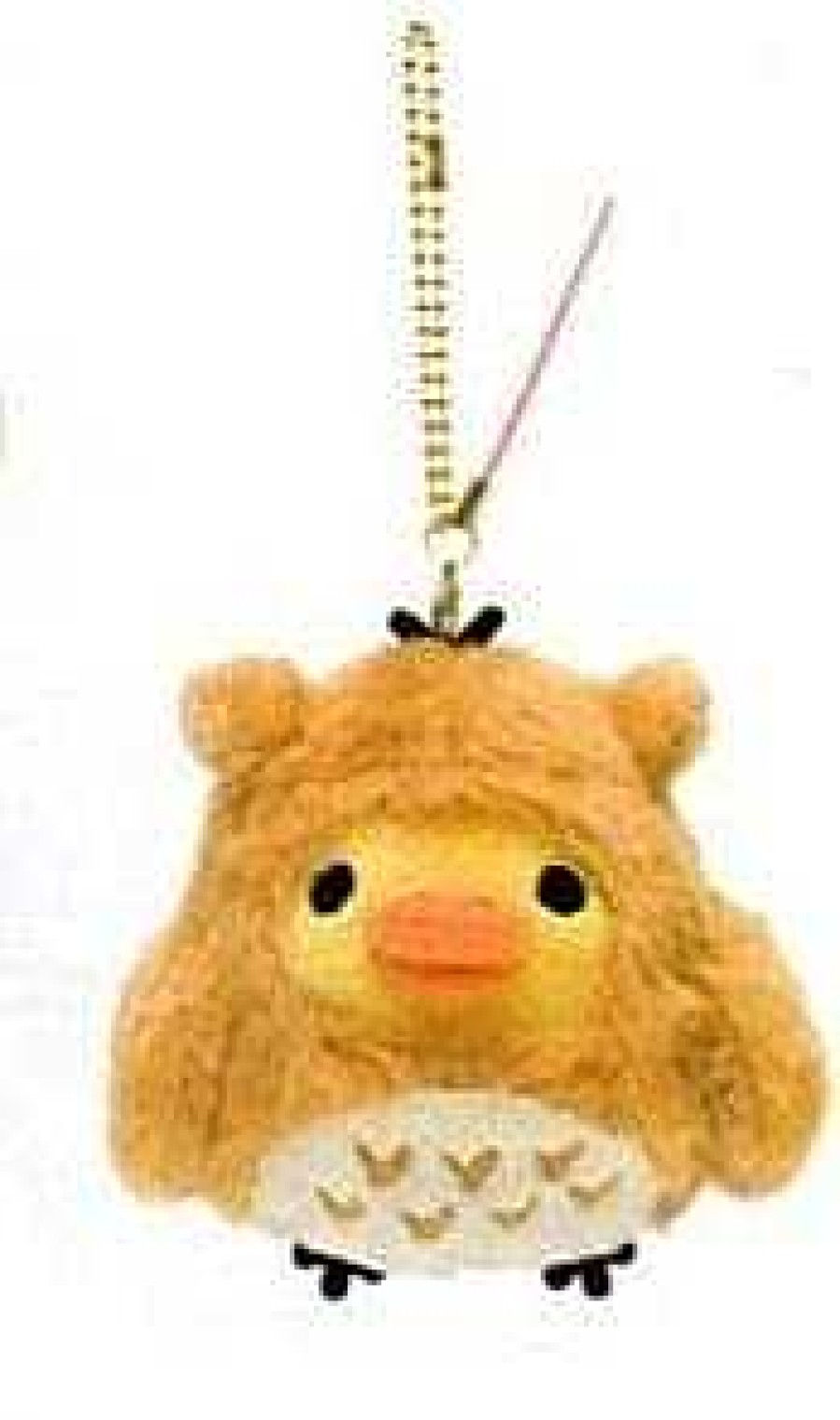 Styles Kawaii Import Bag Charms | San-X Deer Rilakkuma'S Homemade Pie 3.7" Birdie In An Owl Costume Plush With Key Chain