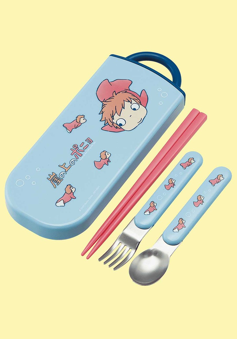 Homegoods Clever Idiots | Ponyo Utensil Set: Chopsticks, Fork & Spoon