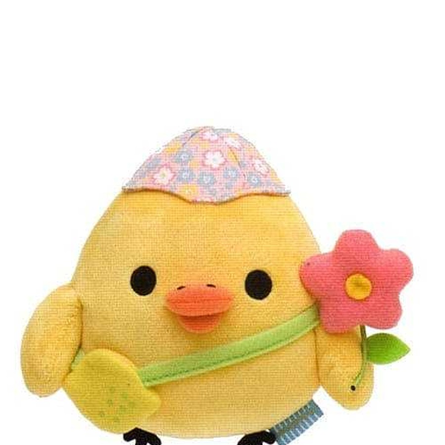 Plush Kawaii Import | San-X Rilakkuma Happy Holiday Picnic 5" Plush: Birdie With Flower