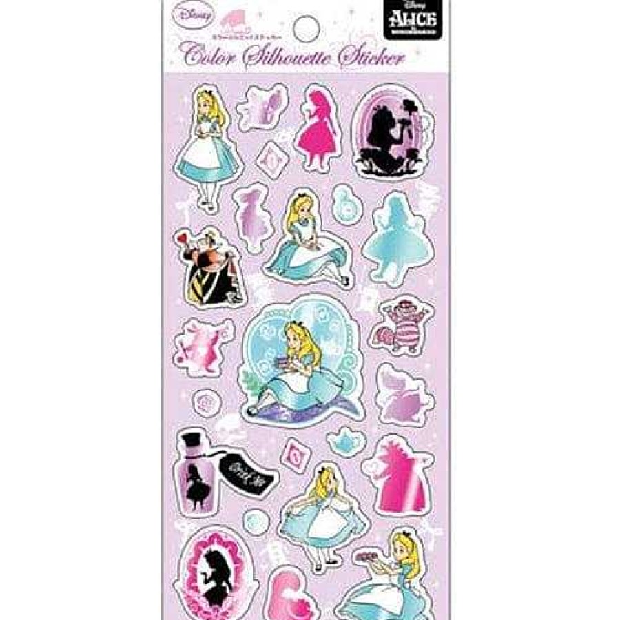 Stationery Kawaii Import Japanese Stickers | Disney Japan Alice In Wonderland Stickers With Metallic Accent