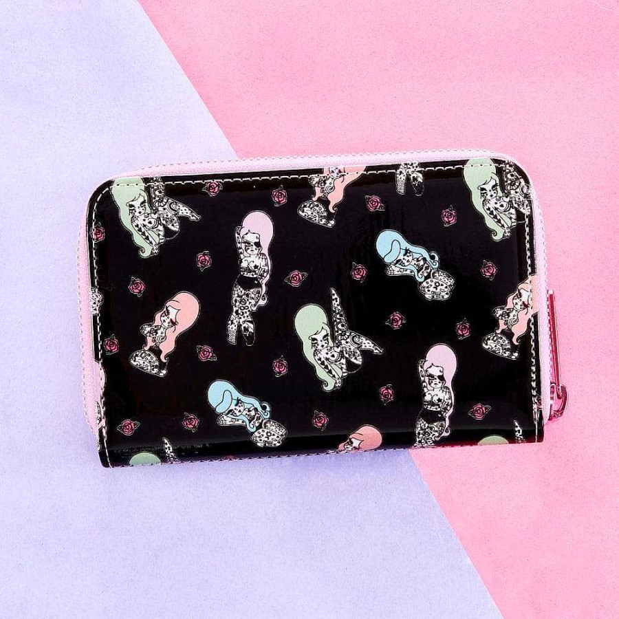 Styles Loungefly | Loungefly Valfr Bad Bettie Tattoo Zip Around Wallet