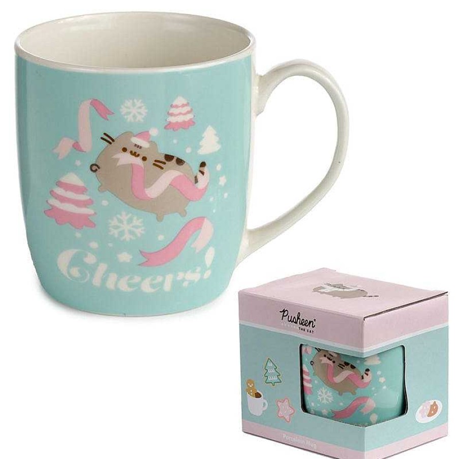 Homegoods Puckator Ltd | Christmas Cheers Holidays Pusheen The Cat Porcelain Mug