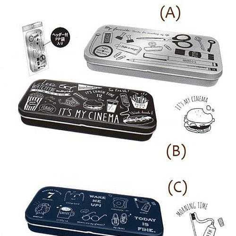 Styles Kawaii Import Pen Cases | Q-Lia My Favorite Office Supplies Metal Pen Case: (A)