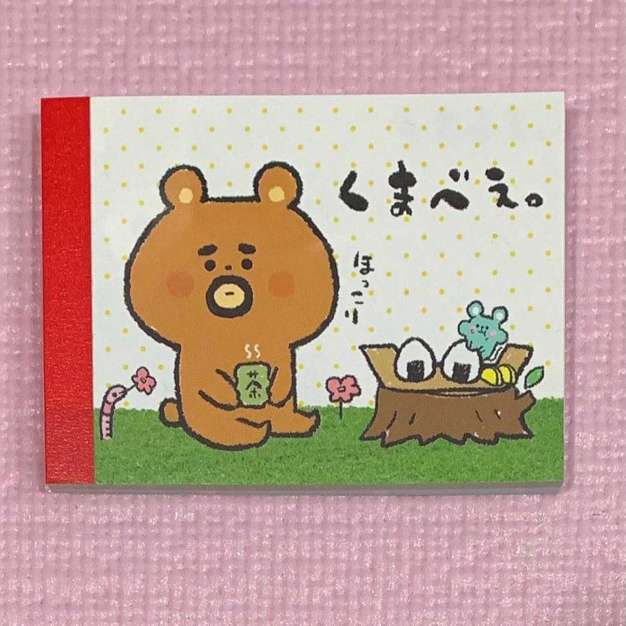 Stationery Kawaii Import Memos | Mr. Bear Small Memo Pad