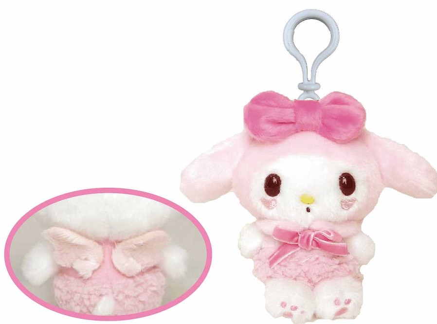 Styles Weactive Bag Charms | Angel My Melody 4.5" Plushy Mascot Bag Charm