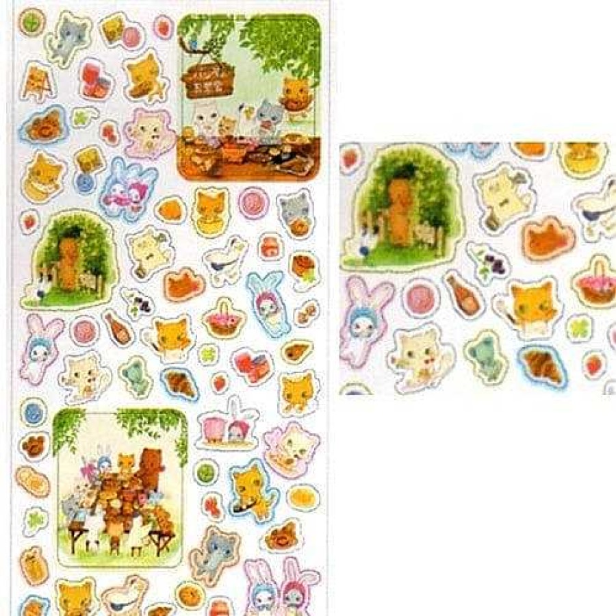 Stationery Kawaii Import San-X Stickers & Washi | San-X Neko No Panya Bakery Cat Stickers: 2