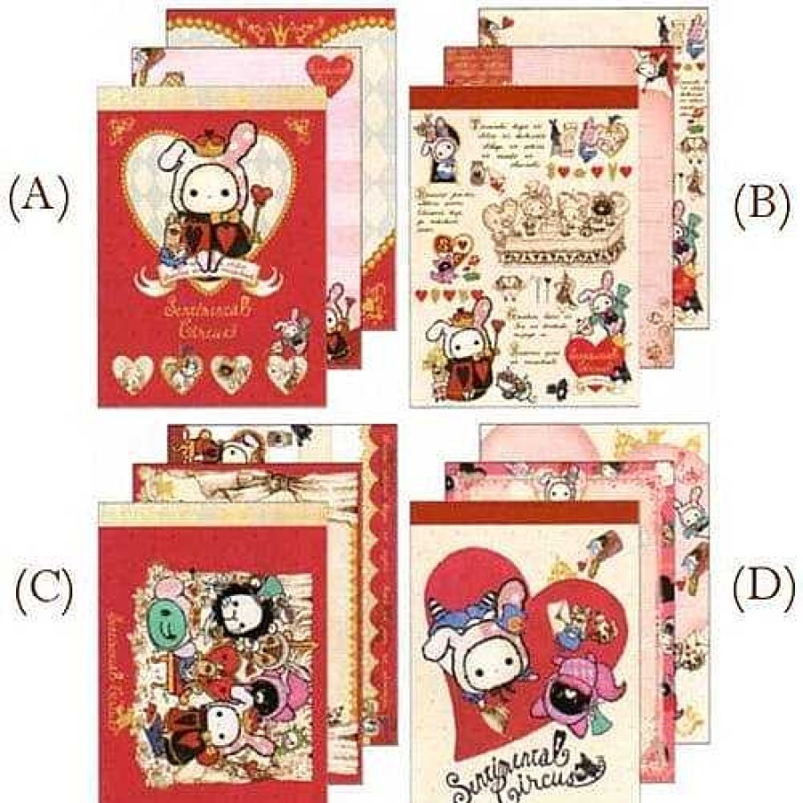 Stationery Kawaii Import Memos | San-X Sentimental Circus Queen Of Hearts Small Memos