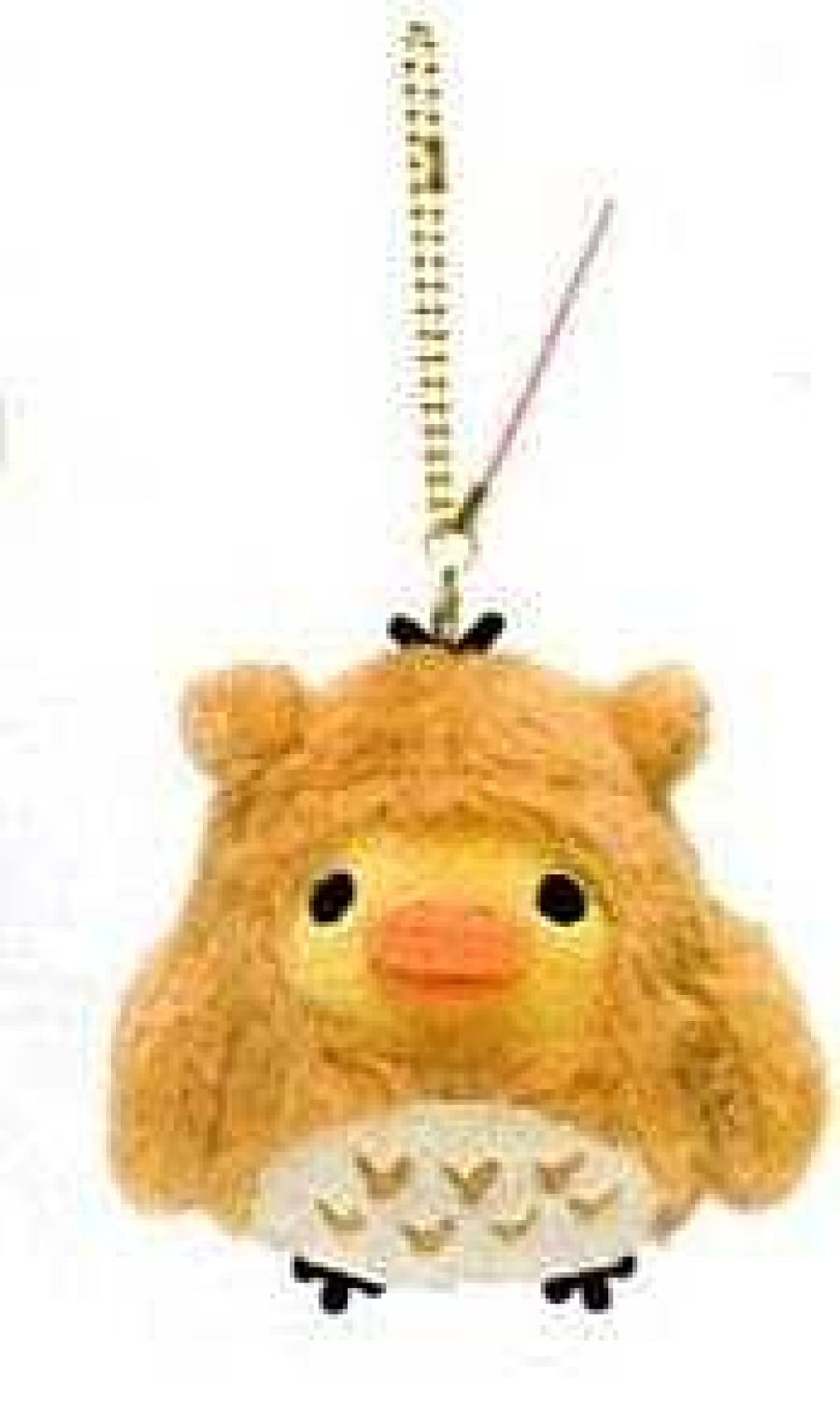 Plush Kawaii Import | San-X Deer Rilakkuma'S Homemade Pie 3.7" Birdie In An Owl Costume Plush With Key Chain