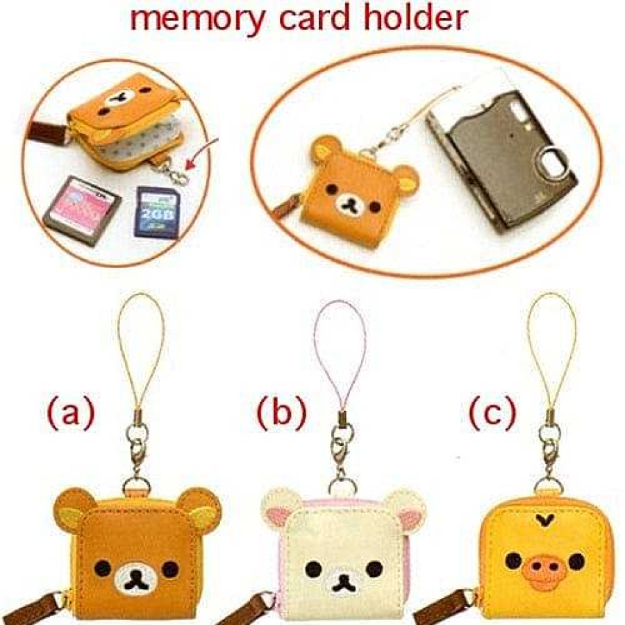 Styles Kawaii Import Keychains & Lanyards | San-X Rilakkuma Memory Card Holders With String Straps (C) Birdie